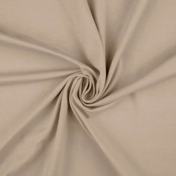Bomulds Jersey Sand 2 220 g/m² 150-160 cm Oekotex