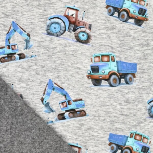 Kraftig jogging med seje køretøjer - blå