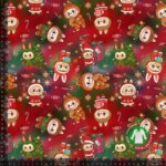 Jersey print med jule Labubu - 1