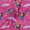 Yksityiskohta K-POP digiprintti jersey -kankaasta pink, 160 cm leveä