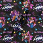 Close-up of K-POP digital print jersey fabric, 220 g/m²