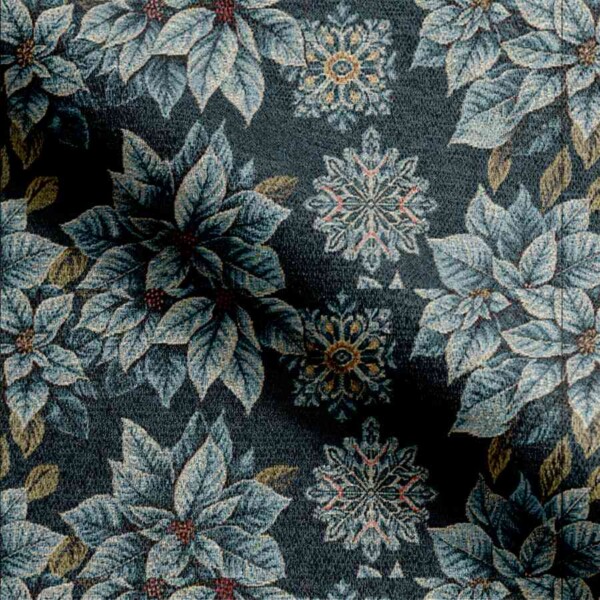 FREEZER LUREX - folded Gobelin med julestjerner - blå 2