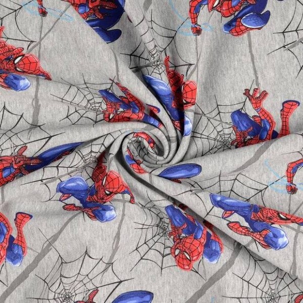 Licensprint Spiderman 2 french terry 200 g/m² Oekotex