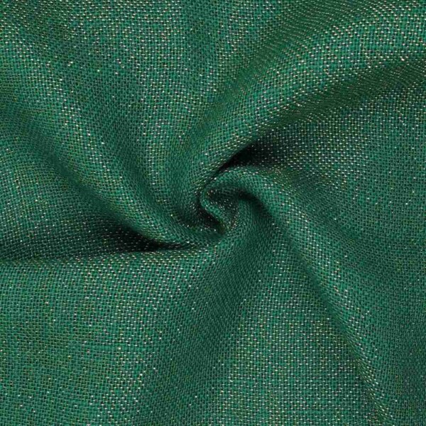 Hessian with lurex - green