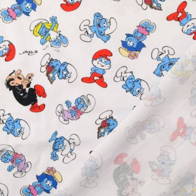 Jersey print med Smølferne - Hvid