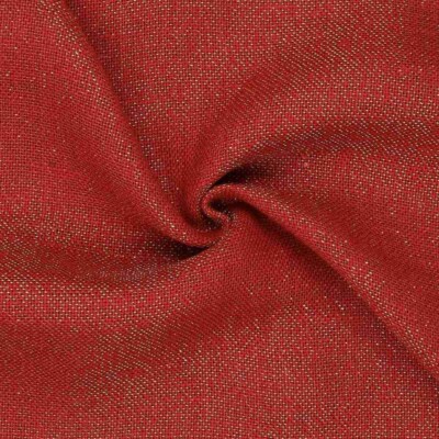 Hessian with lurex - red