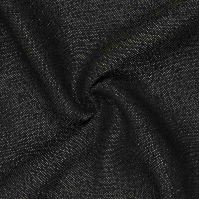 Hessian with lurex - black