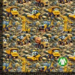 Jersey print med søde køretøjer - sten