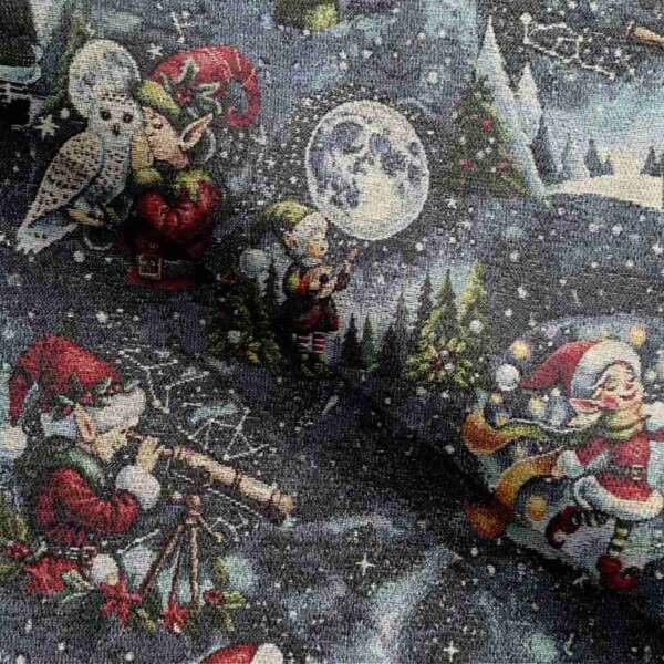 Tapestry - Christmas elves Tapestry with cute elves