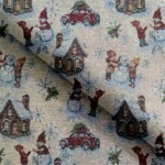 Tapestry with snow landscape 2