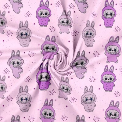 Jersey print med Labubu 2 - lilla - Billede 3