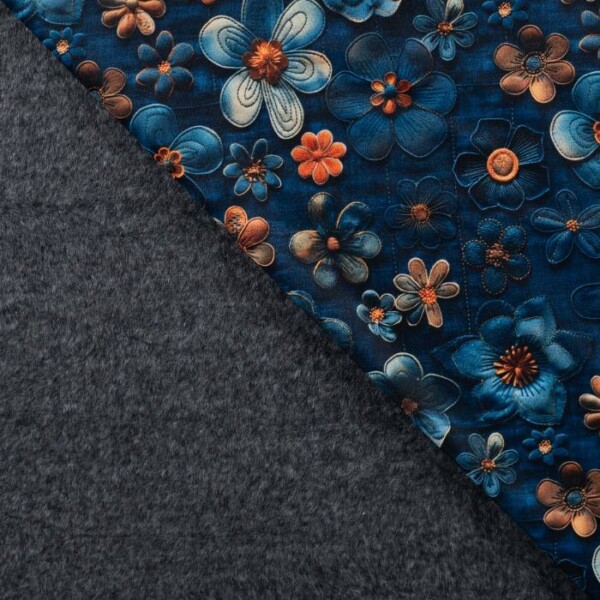 Kraftig jogging - Jeans look med blomster