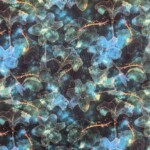 Jersey print med flotte blomster blå digitalprint jersey 200 g/m²