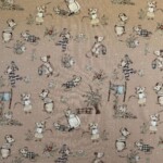 Jersey print med søde mus digitalprint jersey 200 g/m² Oekotex