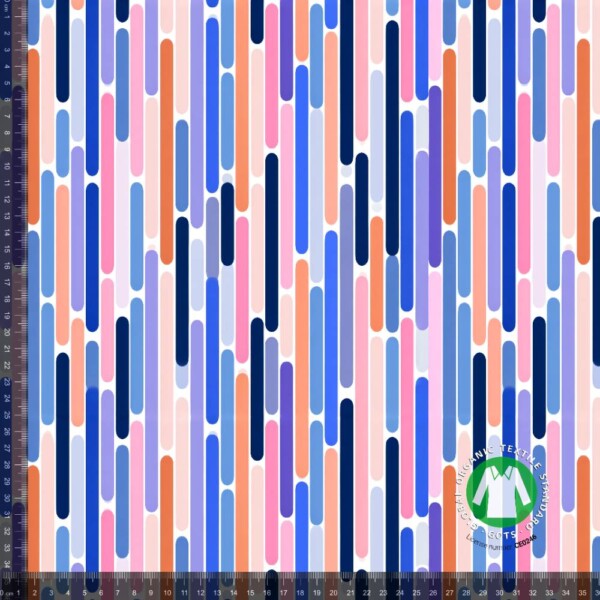 Jersey print med abstract forårs mønster