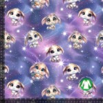 Jersey print med søde kaniner