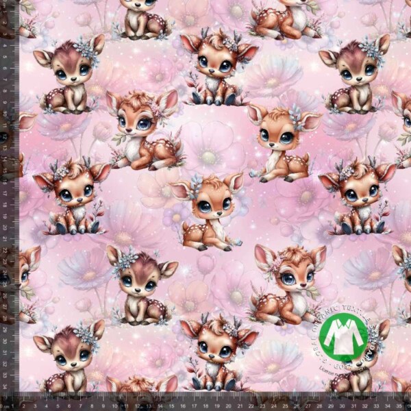 Jersey print med søde dådyr