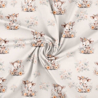 Jersey print med søde dådyr akvarel - Billede 2