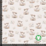 Jersey print med søde dådyr akvarel