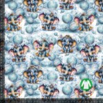 Jersey print med søde elefanter