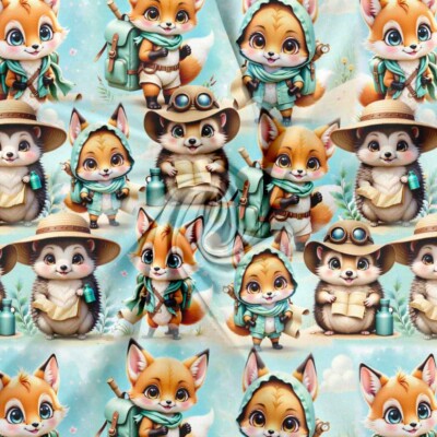 Jersey print med skovens søde sommer dyr - Billede 2