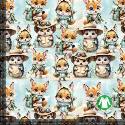 Jersey print med skovens søde sommer dyr