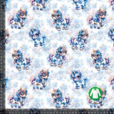 Jersey print med søde rock enhjørninger 1