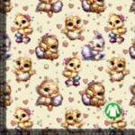 Jersey print med påskekyllinger - hul