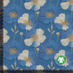 Jersey print med borderings blomster 2