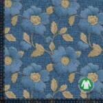 Jersey print med borderings blomster 1