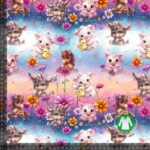 Jersey print med søde bondegårds dyr