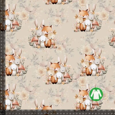 Jersey print med skovens søde dyr