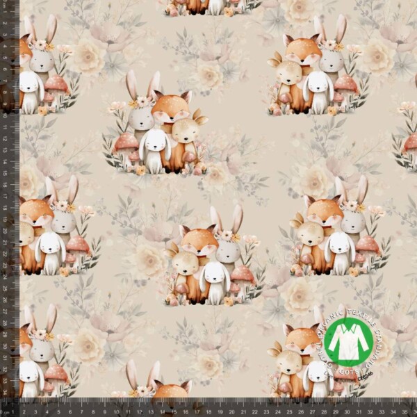 Jersey print med skovens søde dyr