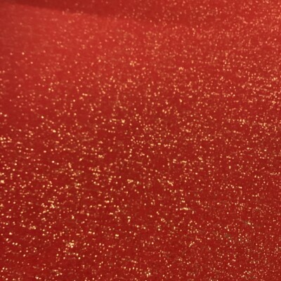Rib med Glimmer rød/guld