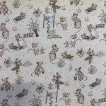 Jersey print med søde mus - hvid