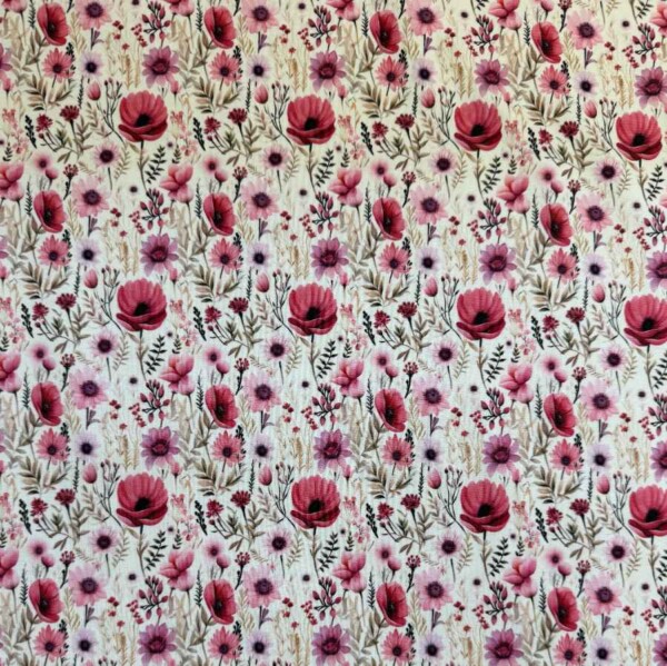 IMG_9382 Beautiful flower print in light pink digital print jersey