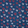 Denim Jacquard hjerter 430 g/m² 165 cm