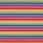 Jersey Print - Hvid og multi striber