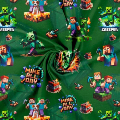 Jersey print med gamer pixel - grøn - Billede 2