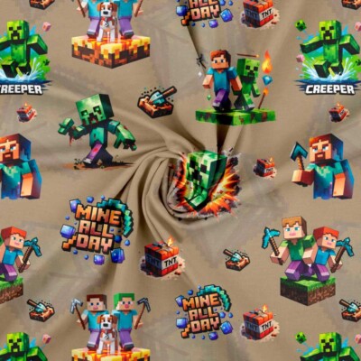 Jersey print med gamer pixel - sand - Billede 2