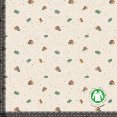 Jersey print med søde minimalistiske klodser