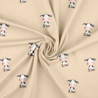 Jersey print med søde minimalistiske køer - Billede 3