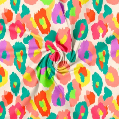 Jersey print med neon jaguar - Billede 3