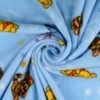 Antipeeling fleece med Peter plys - blå licensprint