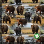 Jersey print med flotte bjørne