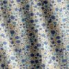 Blue floral print on rib knit jersey, 35-45 cm wide (tubular knit)