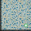 Rib jersey print with small flowers in blue shades, 240 g/m²
