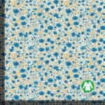 Jersey print med små forårs blomster - pastel