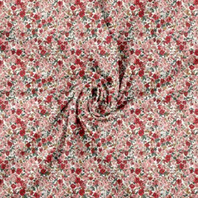 Jersey print med små forårs blomster - rose - Billede 2