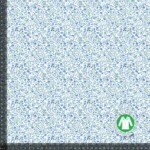 Jersey print med små forårs blomster - blå